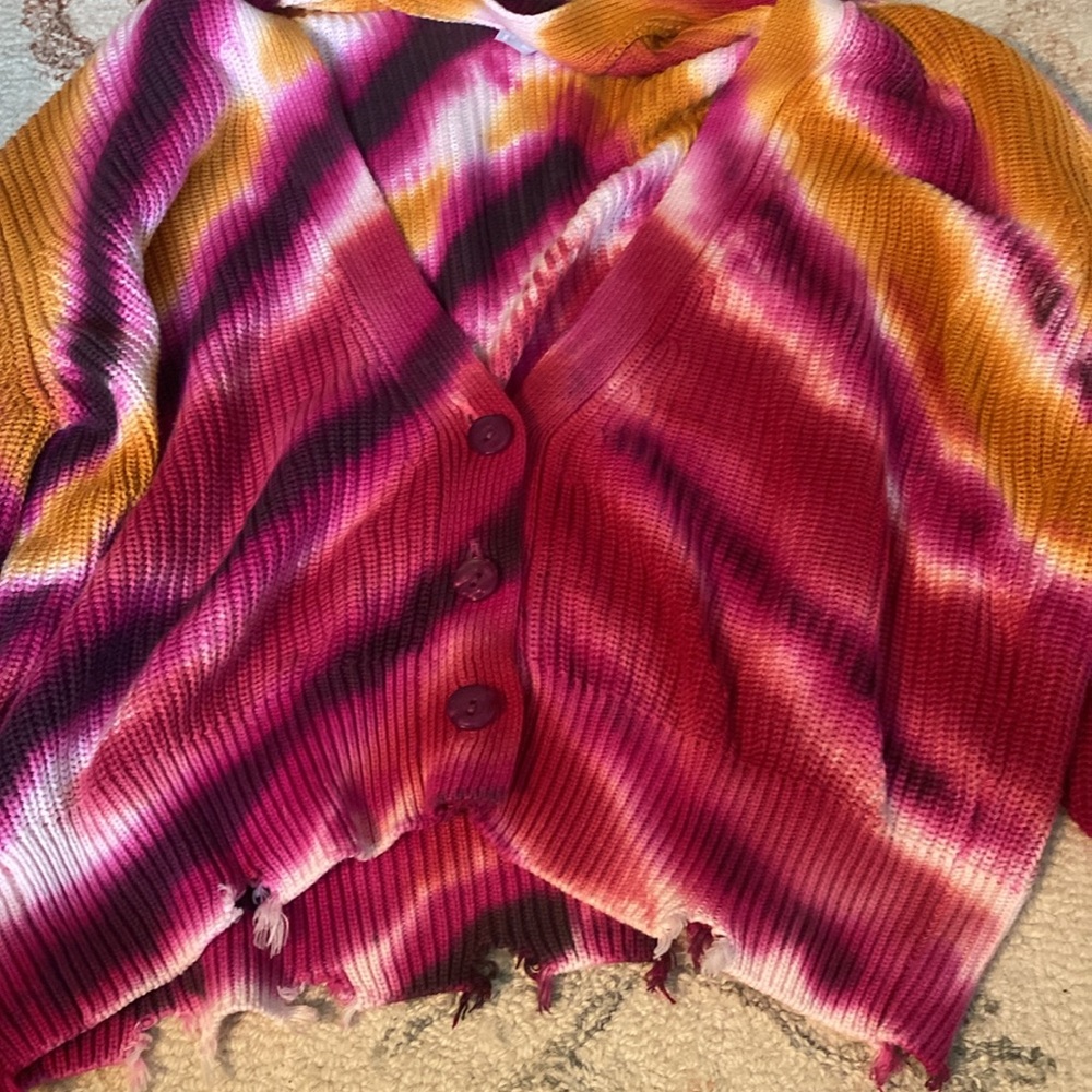 YFB tie dye cardigan, worn once - Picture 3 of 5